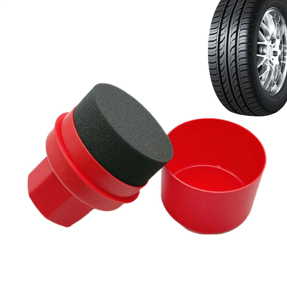 Tyre Brush For Car Wax Applicator For Car Tyres, Cleaning Brush For Rim Polish And Wax Application Red 9105992138968