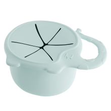 Copo para lanches à prova de derramamento, recipiente de silicone livre de BPA para lanches portáteis com tampa de abertura suave, copo para