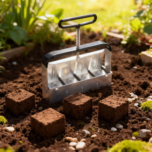 Manual Seedling Soil Blocker Creates 4 Planting Block Durability 1
