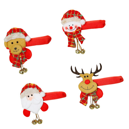 Holiday Themed Door Handle Protector Santa Claus Design Soft
