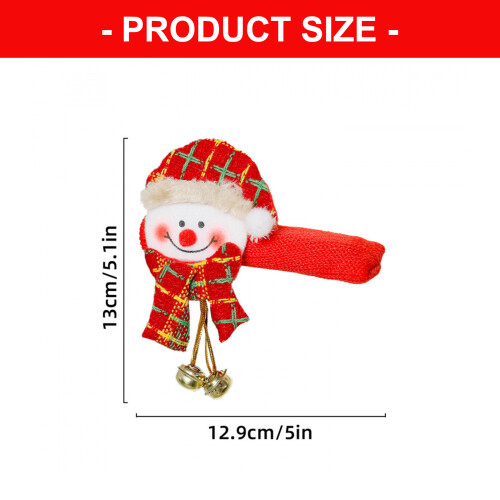 Holiday Themed Door Handle Protector Santa Claus Design Soft 2