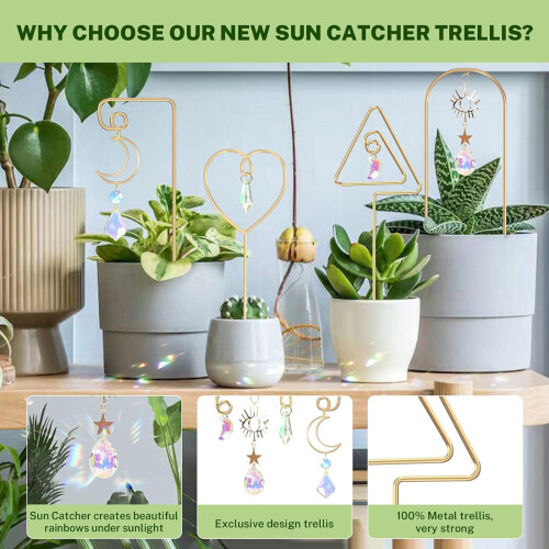 Artistic Sun Catchers Plant Stands With Durability Frame For 1