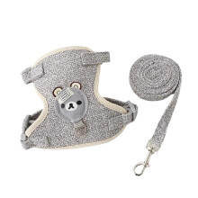 Undershirt Style Pet Leash Adjustable Cat Dog Leash Convenient Pet Vest For Small Dog Cat Supplies(Grey,M) Grey M