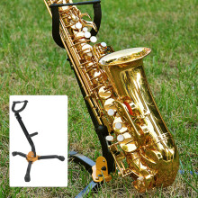 Metal Adjustable Foldable Saxophone Stand for Alto & Tenor, Black