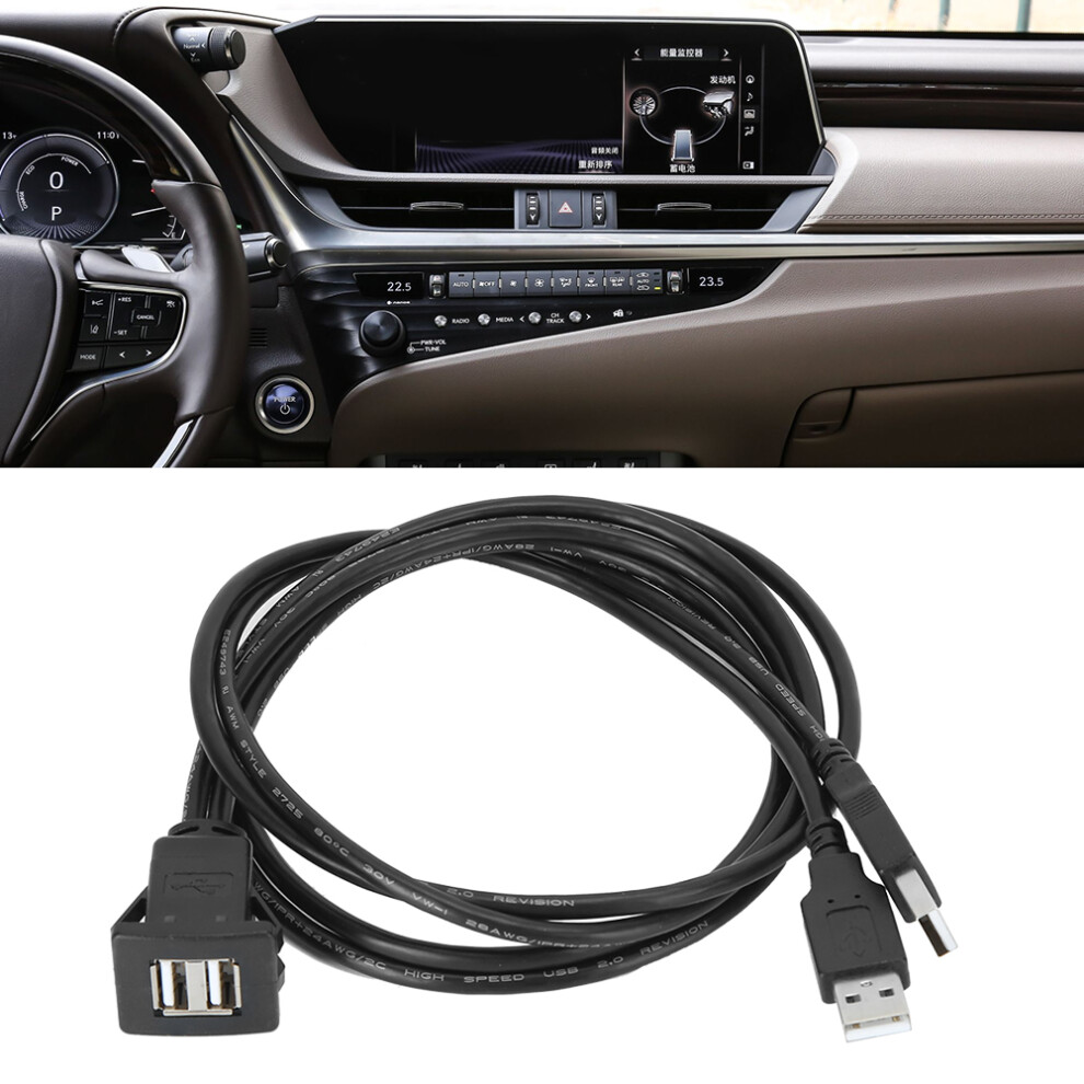 Waterproof Usb 2.0 Extension Cable 1M/3.3Ft Dual Usb Interface 4661362371755