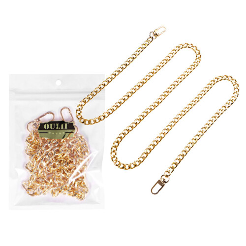 Bag Iron Flat Chain Handtaschenkette Metall Gold 1