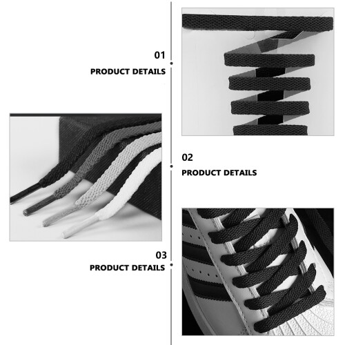 8 Paar Flache Schnürsenkel Polyester Für Sneaker, 160 Cm 1