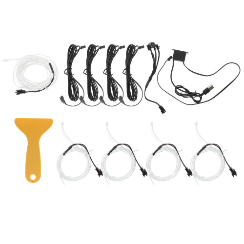 1 Set Flexibles Seillichter Für Auto Innenraumdeko Mit Usb Anschluss 2