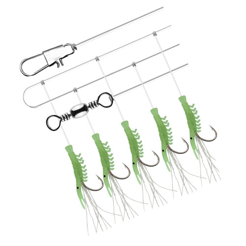 3 Strings Lichtgevende Garnalenhaak Vis Haak Worm (Nr.6)