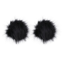 2Stk Künstliche Wollflauschbällchen Dekorative Hutmützenaccessoires