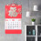 Roter Hängender Kalender Traditionell Büro 7