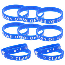 10St Blauwe Afstudeer Armbanden Siliconen Class of 2024 Herinnering