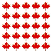25 Maple Leaf Badge Metaal Kraag Speld