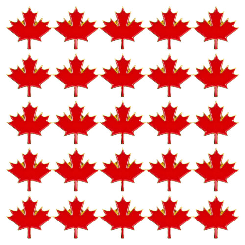 25 Maple Leaf Badge Metaal Kraag Speld