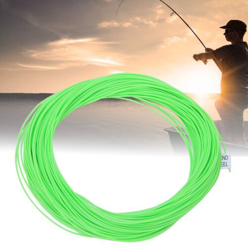 Nylon-Fliegenfischleine mit verschweißtem Loop, Zitronengrün, 0,66 mm x 30 m 2