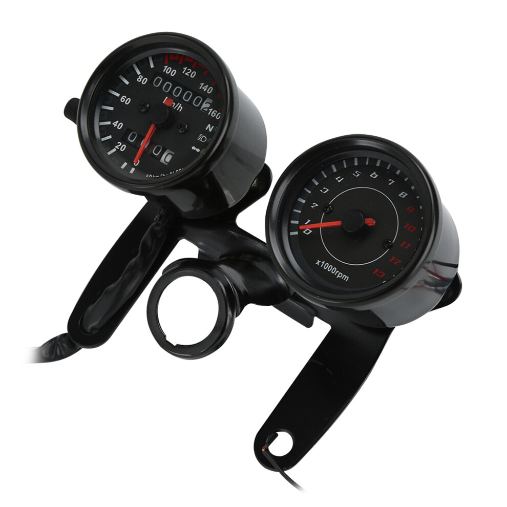 Universal Metal Motorcycle Speedometer 10Cm Retro Modified Instrument 8441362373678