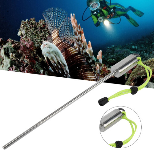 Underwater Shaker Noise Maker for Diving 30cm Steel Pointer Tool
