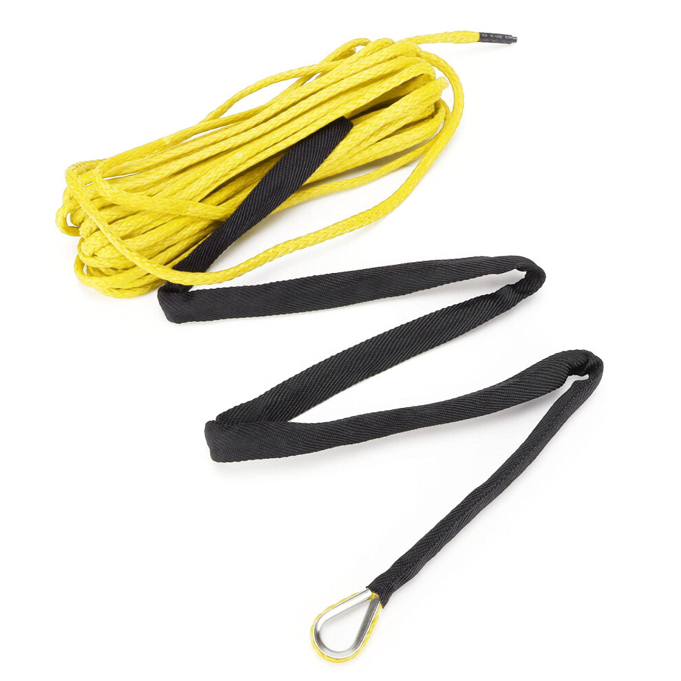 Synthetic Rope 15M Winch Cable Replacement 7700Lbs Suv Truck Atv Utv (B (Yellow)) 9105992139835