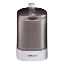 Dispenser di stuzzicadenti a scomparsa, design ergonomico, porta stuzzicadenti automatico con base antiscivolo e meccanismo di caricamento facile,