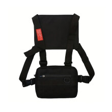 Pocket Chest Front Pack Pouch Vest Rig Carry Waist Bag Pouch Bag Chest Bag Vest Bag(Black)