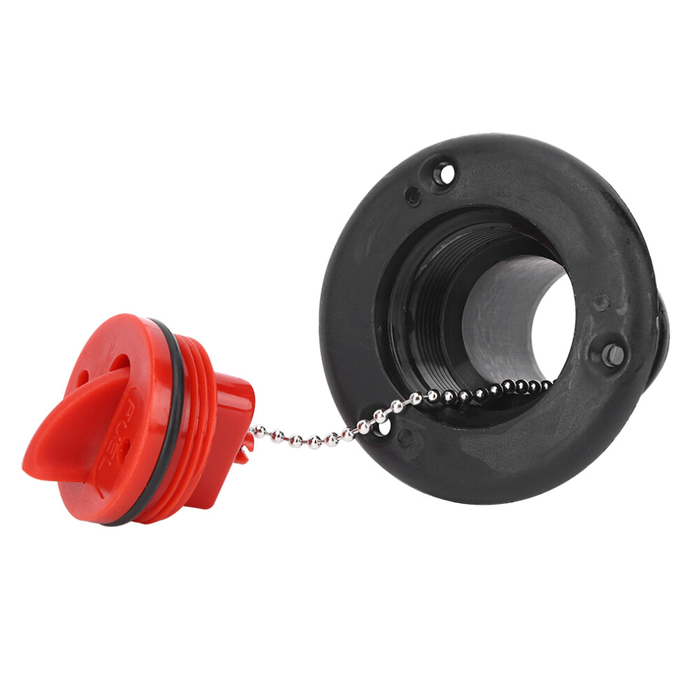 Durable Abs Plastic Gas Fuel Tank Deck Fill Port With Key Cap - Black 4901362374555