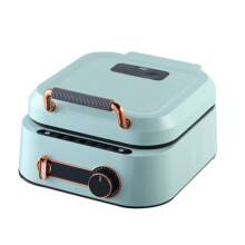 Electric Baking Pan with Double-Sided Heating and Independent Temperature Control for Versatile Kitchen Cooking Green