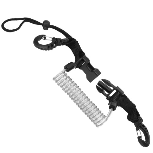 Gray Diving Shell Waterproof Camera Case with Spring Rope & Anti Lost Clip 1
