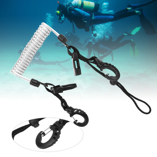 Gray Diving Shell Waterproof Camera Case with Spring Rope & Anti Lost Clip 2