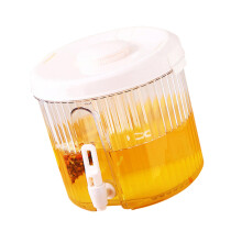 Lekvrije plastic koude drankdispenser met kraan-Rond Wit