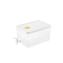 Plastic drankdispenser kan helder lichaam-Vergulde trompet