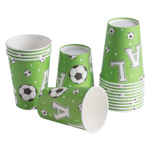 1 Set 16 Stk Einweg Papierbecher Fußball Design Für Party