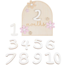 1Set Holz Meilenstein Karten Baby Monate Babyfoto Dekoration Geschenk