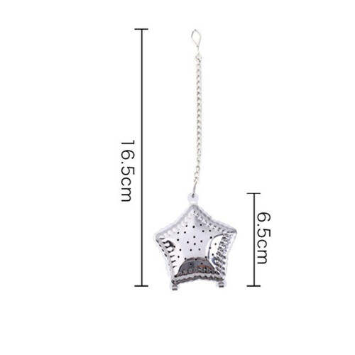 Creative Sternform Anhänger Kette 304 Tee Kugel 1