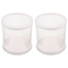 2Stk Clear Cake Carrier Runder Kuchenbehälter Für Geburtstagskuchen