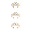 3Stk Goldfarbene Tiara Mit Für Und 8