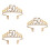 3Stk Goldfarbene Tiara Mit Für Und 7