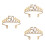 3Stk Goldfarbene Tiara Mit Für Und 6