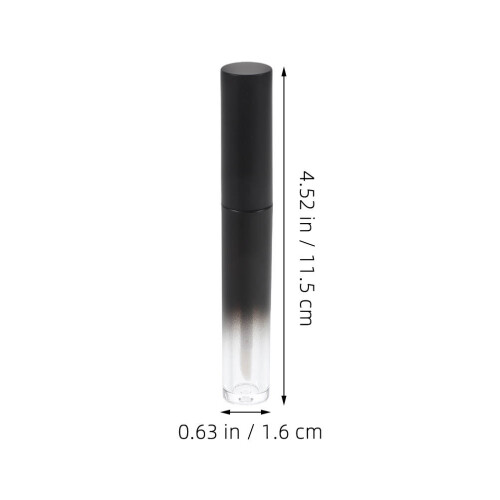 2Stk Lippenpflegetuben Schwarz Rund Langlebig Aus As ABS PP Material 1