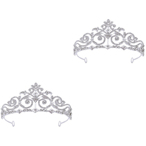 2Stück Tiara Für Hochzeitskrone Stirnband 2