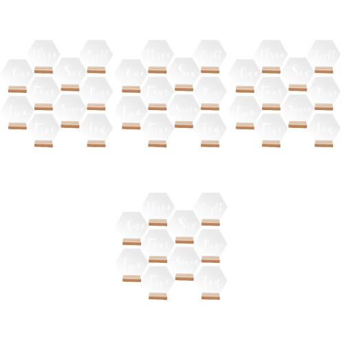 40Sets Tischnummernschilder Mit Ständern, Langlebig Und Elegant 2