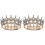 2Stk Crystal Geburtstagskrone Braut -Haar-Accessoire 2