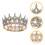 2Stk Crystal Geburtstagskrone Braut -Haar-Accessoire 10