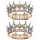 2Stk Crystal Geburtstagskrone Braut -Haar-Accessoire 5