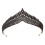 2Stk Retro Schwarz Krone Tiara Braut Haarschmuck 1
