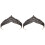 2Stk Retro Schwarz Krone Tiara Braut Haarschmuck 2