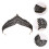 2Stk Retro Schwarz Krone Tiara Braut Haarschmuck 10