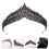 2Stk Retro Schwarz Krone Tiara Braut Haarschmuck 8