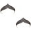2Stk Retro Schwarz Krone Tiara Braut Haarschmuck 6