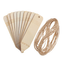 3 Sets Holzleerling Lesezeichen Mit Löchern Für Bastelarbeiten