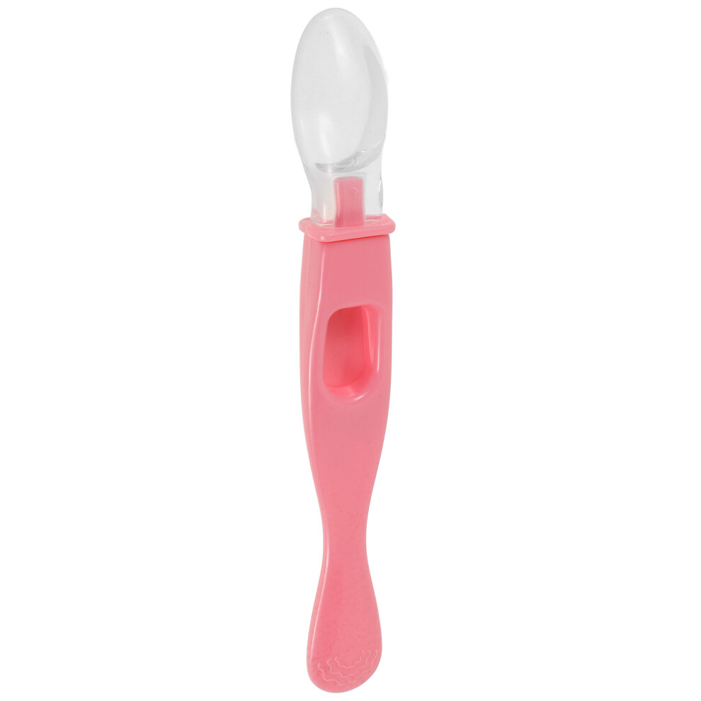 Soft Silicone Baby Feeding Spoon Double Head For Infant Use Pink Aboofan